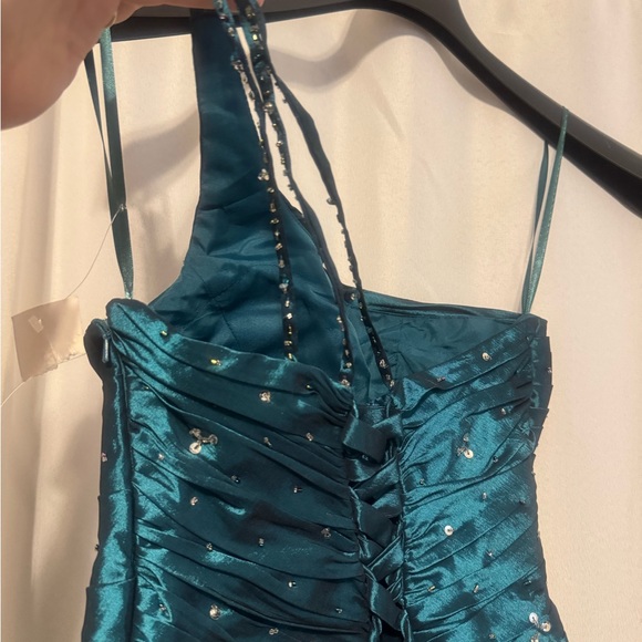 Cinderella Teal One Shoulder Dress - Picture 11 of 12